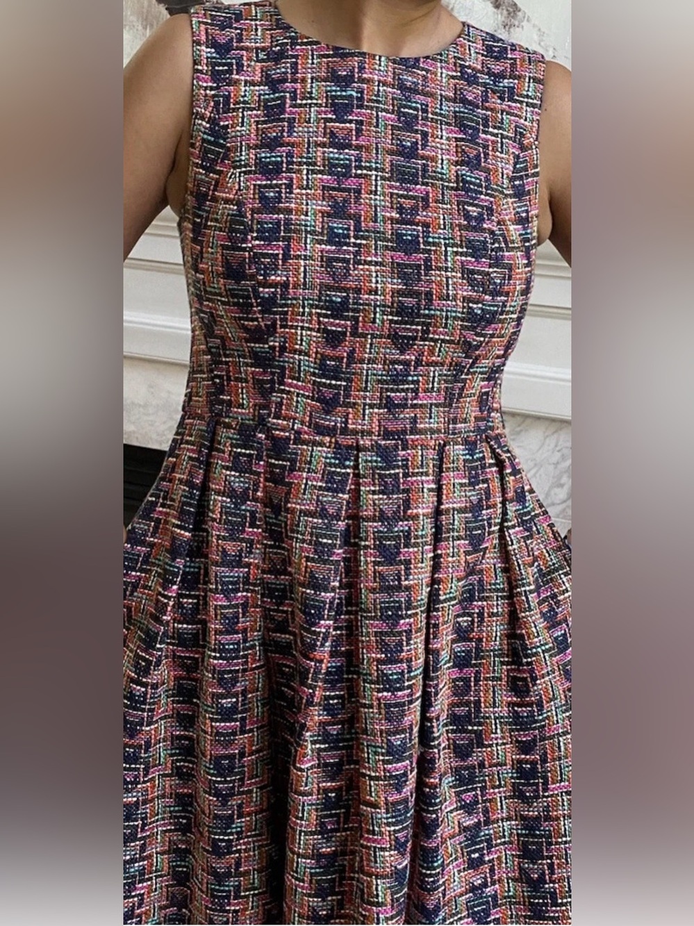 Shoshanna Multicolor Tweed Party Dress
